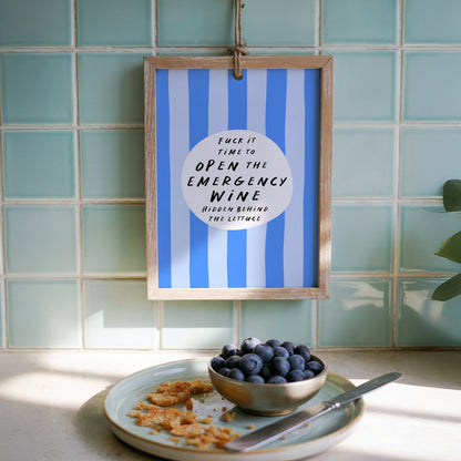 Emergency Wine Print