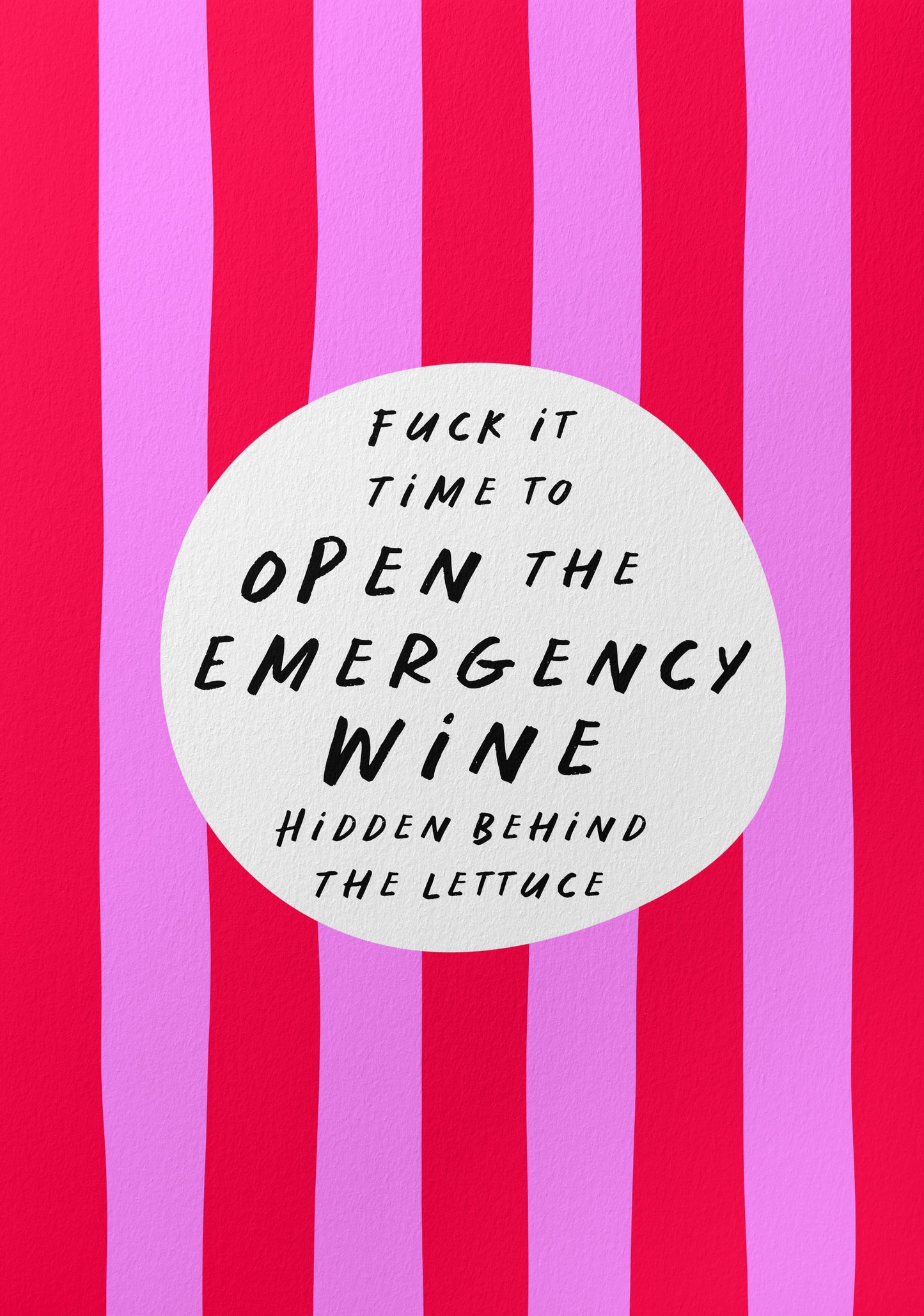 Emergency Wine Print