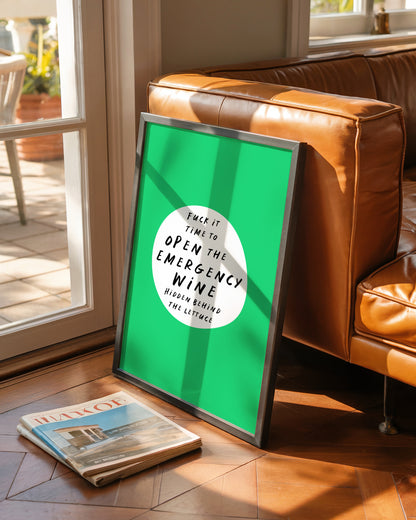 Emergency Wine Print