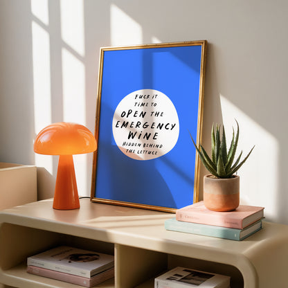 Emergency Wine Print